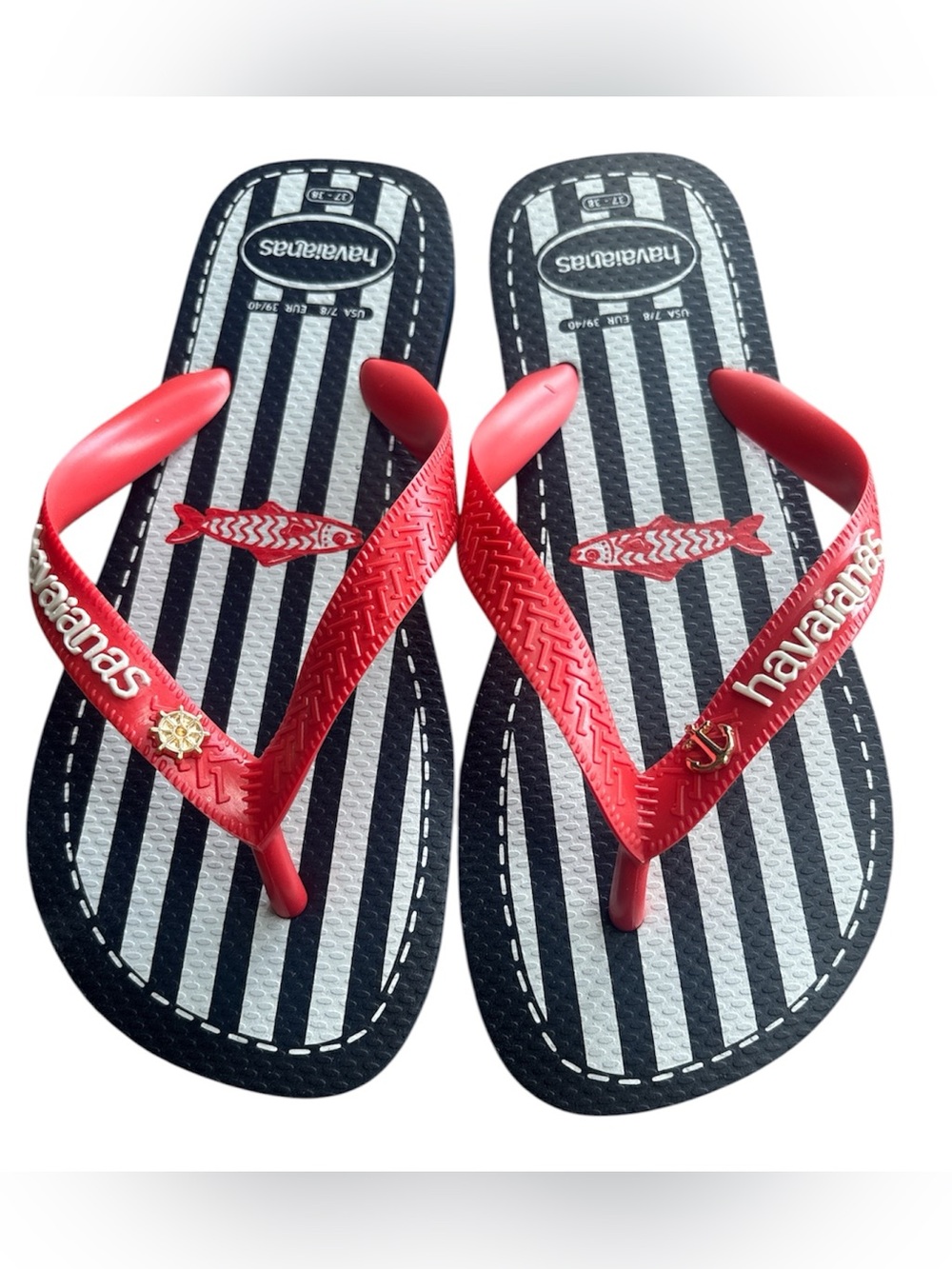 NWT Havaianas Top Nautical Breeze with charms included Size 7/8 - Picture 3 of 8